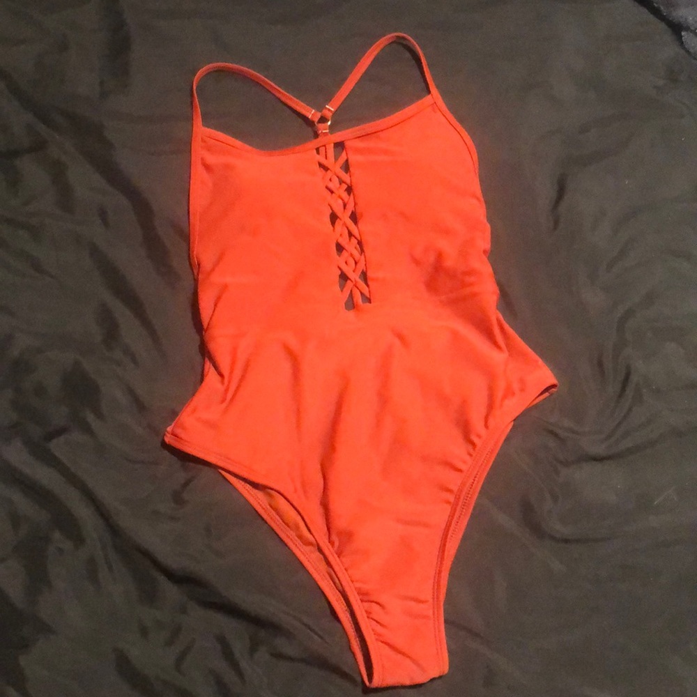 Xhilaration XS Burnt orange one piece swimsuit